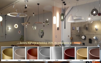 Galeria Światła LUMINO, największa wśród salonów ekspozycja lamp AQForm w Polsce